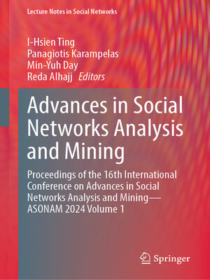 cover image of Advances in Social Networks Analysis and Mining